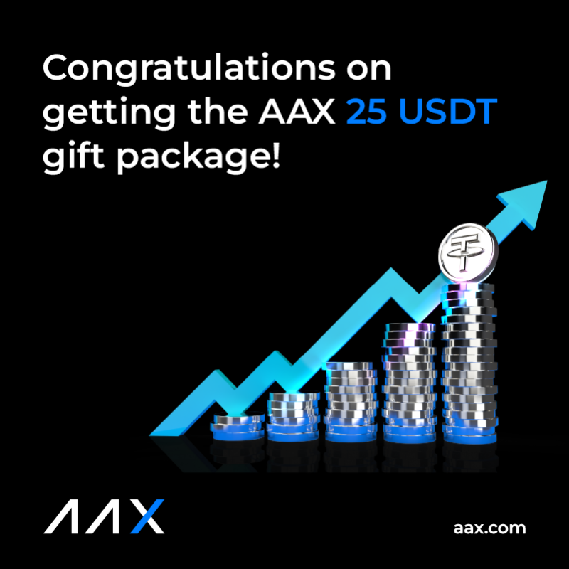 AAXExchange's tweet photo. 🎁 #AAX Special Bonus Is Here!
👉Click the link https://t.co/u1yCs3FaY2
👉Sign up with email &amp; complete identification（KYC1）
✅Get 25 #USDT💵 for free 
💰It will be credited within one working day! 
#BTC #ETH #GMT #APE #USDT #750UNewUserBenefits #BuyCoinsAtHalfPrice