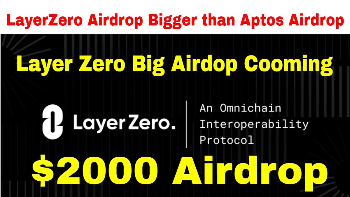 Here is a strategy on how to cover LayerZero Protocol before the $ZRO launch.

If they ever conduct an airdrop, it would be similar if not bigger than $APT and $OP #Airdrops (who knows...).