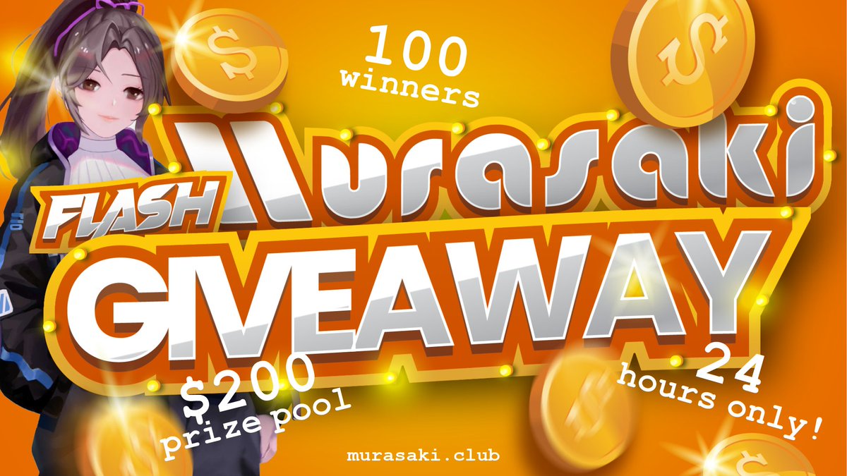 IdolMurasaki's tweet photo. Ready for the flash #Murasaki Twitter #BUIDL #Giveaway 3? 

Join for a chance to share in a prize pool of $200 USDT for 100 winners in the next 24 hours 🔥

Required

1⃣Fill the Google Form https://t.co/zWx0Tu7GO6
2⃣Like, RT &amp; Tag 3 friends https://t.co/Jjlw5rdiyo