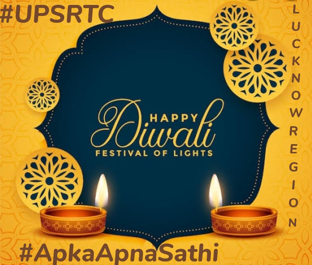 upsrtc_lko's tweet photo. Light a love light!
Blast a chain of misery!
Launch a rocket of wealth!
Light a flowerpot of joy!
Best wishes to you all... #HappyDiwali2022
#DeepUtsav
#UPSRTC
#ApkaApnaSathi
#LucknowRegion https://t.co/vxQMSZSBiS