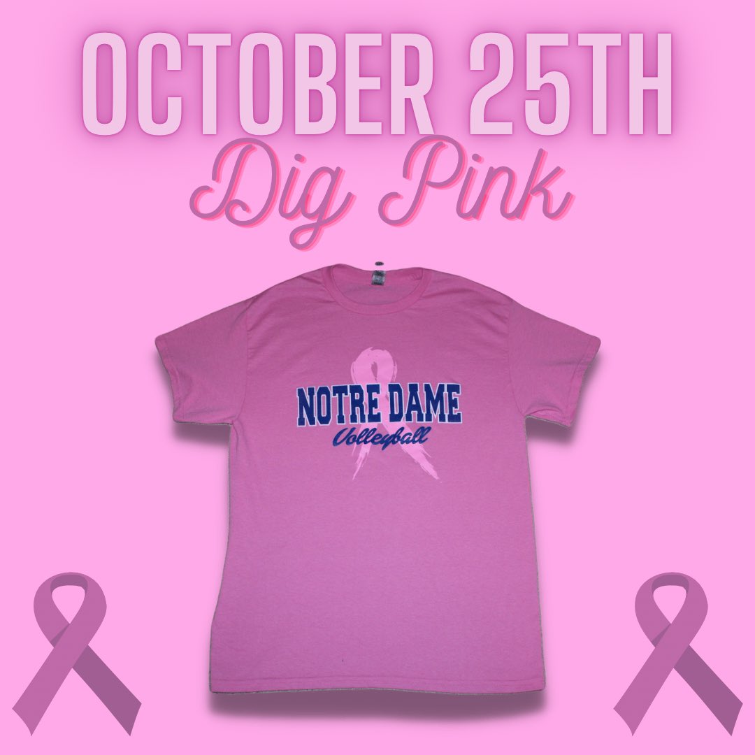 This Tuesday is our Dig Pink match. Join us as we raise awareness for a great cause. We will be selling shirts for $15. We hope to see you there!