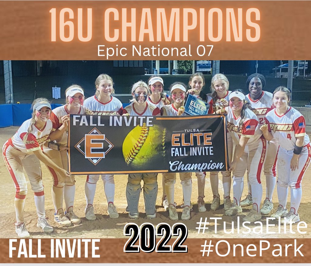 16U - “CHAMPIONSHIP” @EpicNational07 over @Iowa_06 Outlaws Select Andrew 9-8! What a great back-and-forth game between these two teams. Congratulations to your 2022 FALL 16U Champions… EPIC NATIONAL 07! #TulsaElite FALL INVITE