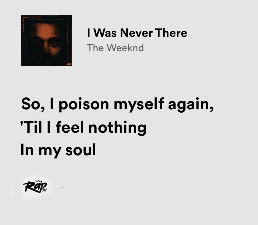 The Weeknd I Was Never There Tekst relatable iconic lyrics on Twitter: "the weeknd / i was never there