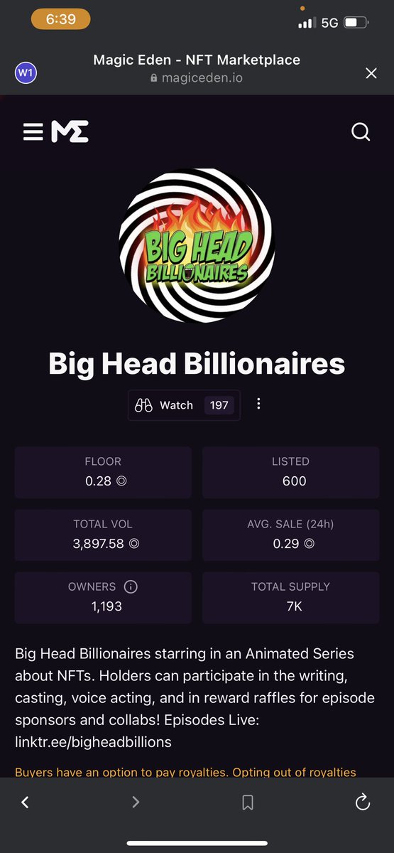 BigHeadBillions's tweet photo. I know our floor isn’t where we want it to be. But our listings have gone down from 1400, to 600 in a week. Shoutout to our community, and for people in the ecosystem to waking up to this project. We are heading in the right direction every day 🫡. #WEBURG https://t.co/QrNowzeV4Q