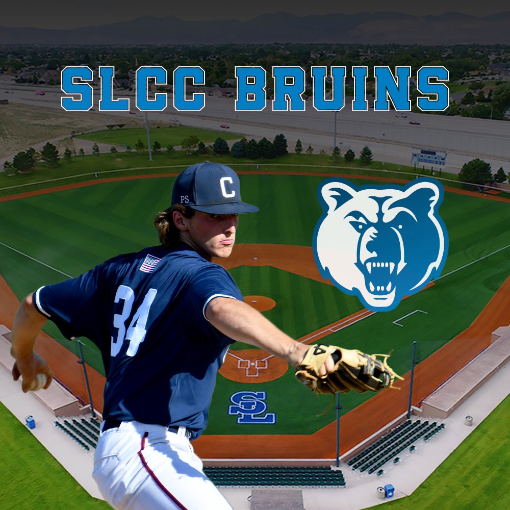 I’m so hyped to announce my commitment to @slccbaseball. Grateful for chance to continue my ⚾️ career. Thanks to: Coaching staff at @CrimsonCliffs, to @utahscout1219 for the exposure, to my parents, friends and most importantly, God. #gobruins @SLCCCoachG @J_BERG805 @PBR_Utah