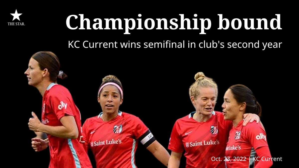 KCStar's tweet photo. In just their second year of existence, the Kansas City Current are going to play for the championship of the National Women’s Soccer League. #TealRising #NWSL https://t.co/ReUQ6Bsyic https://t.co/hpDroZ2sGA
