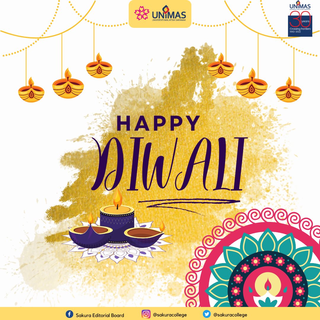 SakuraCollege's tweet photo. ✨🪔 Happy Diwali!🪔✨

May these fireworks burn away all our troubles, problems, and sorrows. May these light up our life with happiness, joy, and peace this wonderful Diwali. Let's celebrate the festival in the true sense by spreading joy and light up the world of others. https://t.co/KsY9cnOPMr