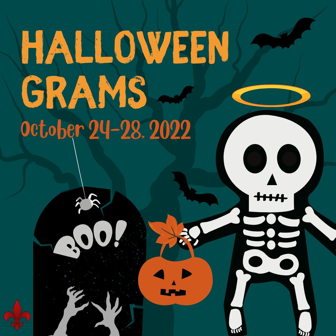 It’s that time Saints! Get your Halloween grams and make someone’s day Spooktacular 👻 🎃 #SpookySzn #OnceASaintAlwaysASaint #sahs