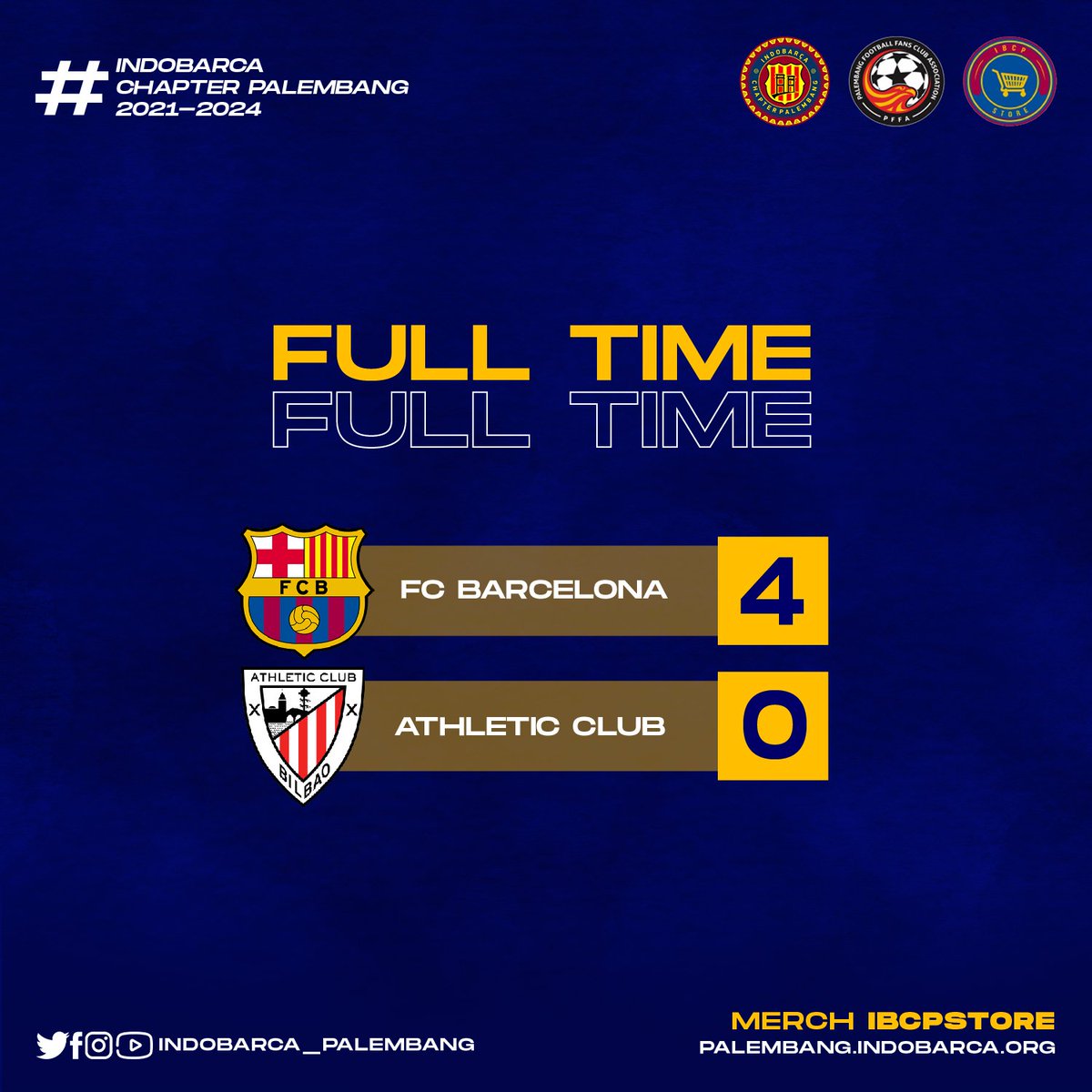 FT : FC BARCELONA 4-0 ATHLETIC BILBAO
GOAL: DEMBELE, LEWAN, ROBERTO &amp; FERRAN

Alhamdulillah Barça kembali mendapatkan 3 point di LaLiga Jornada ke-11 setelah mengalahkan Bilbao dengan score telak 4-0.

Bagaimana menurut kalian mengenai penampilan Barca pada match kali ini, les?