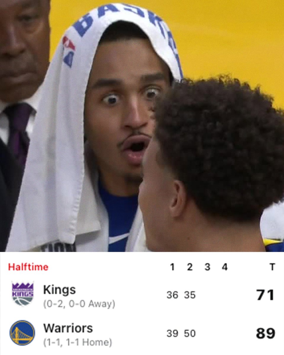 The Warriors dropped 89 points in the first half vs. the Kings 😳