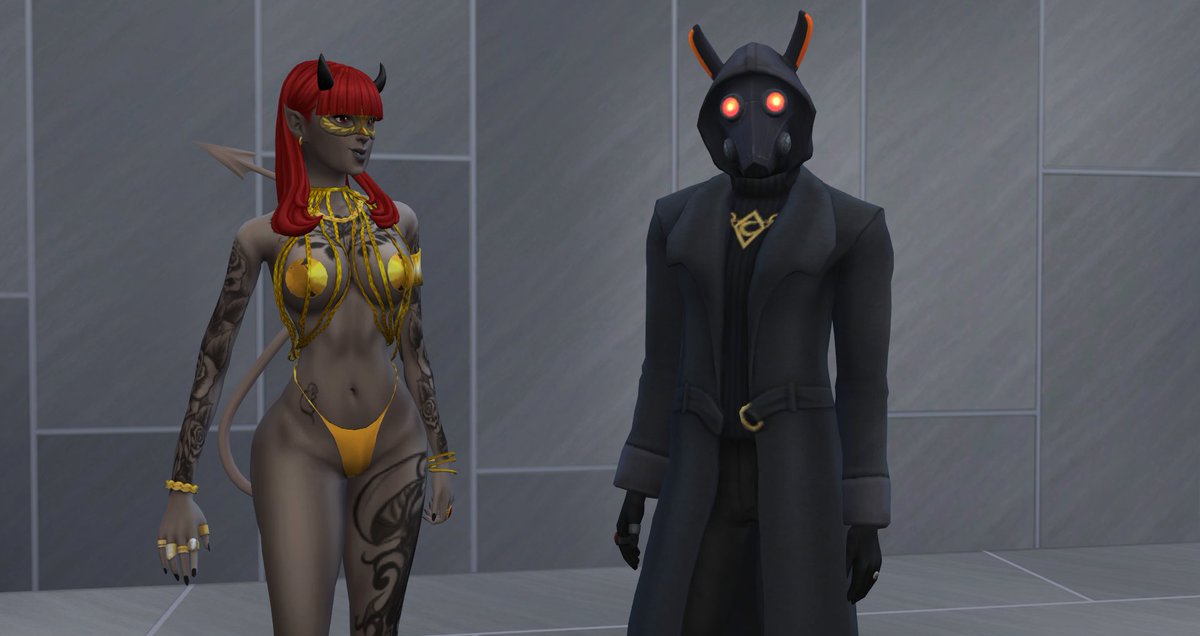 Lord_DudeBro's tweet photo. Dahlia: So...what happened here? Llama Watcher: Well...funny story...I did a few things with dark llama magic and with a bit of science and many years later of boredom...Meet Zara my "Cough" daughter... Dahlia: What? #ShowUsYourSims #TheSims4 #SimsMag #SimJammers https://t.co/1OphpkSIQt