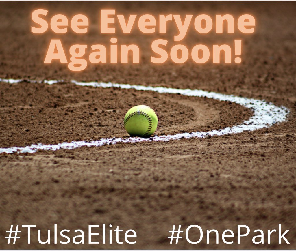 Safe Travels…See Everyone Again Soon! Next Up: SUMMER INVITE (June 8-11) Broken Arrow/Bixby, Okla. Info/Apply: TulsaEliteSports.com #TulsaElite #OnePark