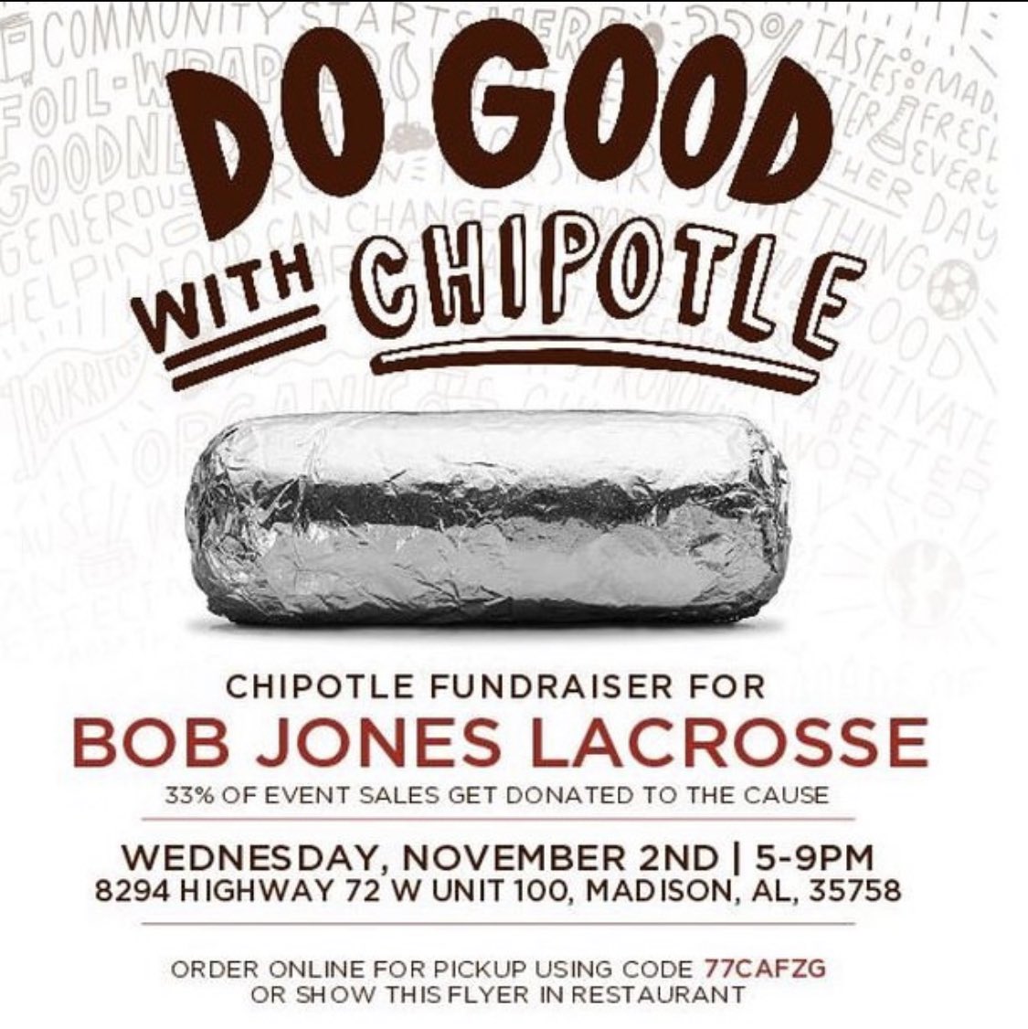 Burritttttooossss 🌯🤪

Nov 2nd 5-9pm