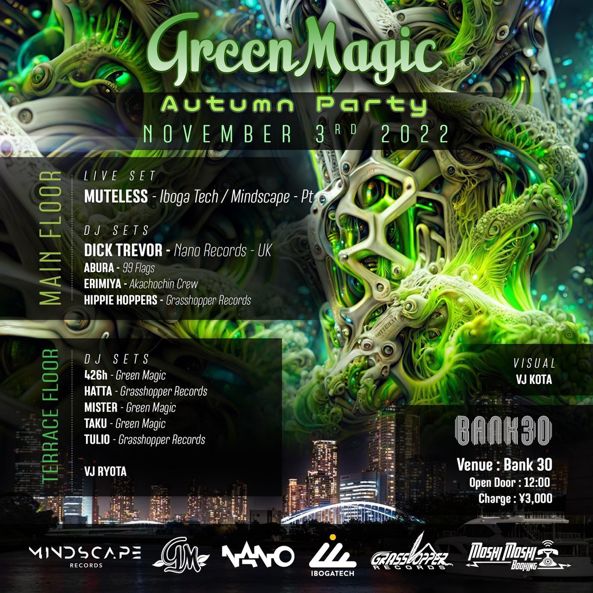 GreenMagicJp's tweet photo. 🍁GM Autumn Party出演者紹介🍁
ABURA(99Flags)
#greenisgood
#99Flags
#Bank30 https://t.co/fyKWY8hp8O
