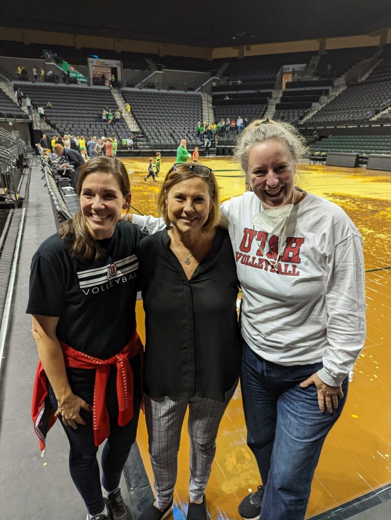 Former Utes supporting Utes! Love seeing these two and their families in Oregon each year. Once a Ute Always a Ute! 🙌❤️ Jackie Morrill Petersen Teresa McCabe