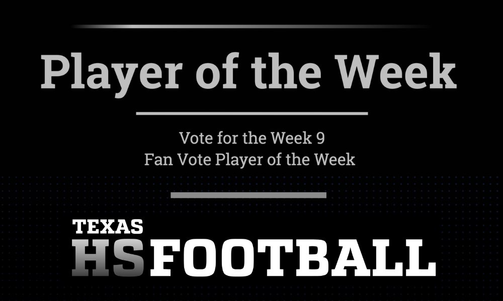 Vote for the Player of the Week: 
texashsfootball.com/week-9-fan-vot… #TXHSFB

If you know someone in the poll, tag them so they know.