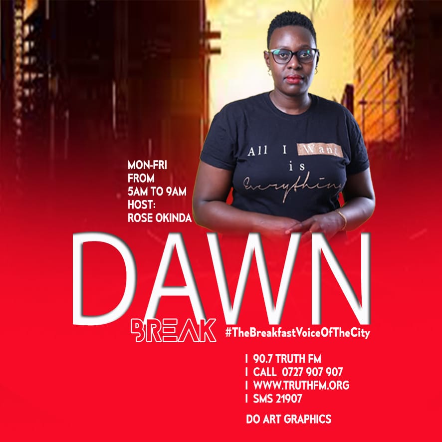 Truthfmkenya's tweet photo. This WEEK, receive the power that aids us to fight sin, boldly proclaim the gospel, and live a life that seeks the kingdom of God. "But be doers of the word, and not hearers only, deceiving yourselves". (James 1:22) with @OkindaRose #DawnBreak #TheBreakfastVoiceOfTheCity https://t.co/JbiQtXtjZ3