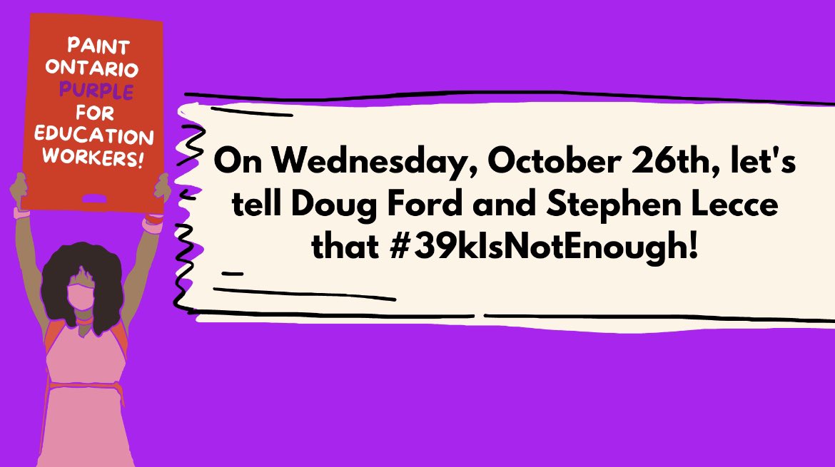 chickopea's tweet photo. On Wednesdays, we wear purple to support Education workers! 
#39kIsNotEnough https://t.co/9rsrObYIqy