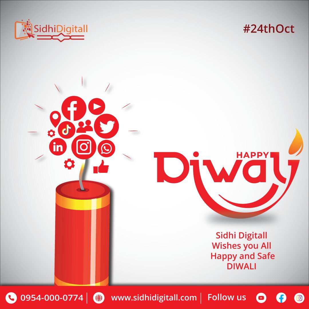 SidhiDigitall's tweet photo. Wish you all a very happy diwali😁, May the festivities of Diwali brighten your life. Be healthy and stay safe #happydiwali #digitalmarketing https://t.co/erN4SvdCqV