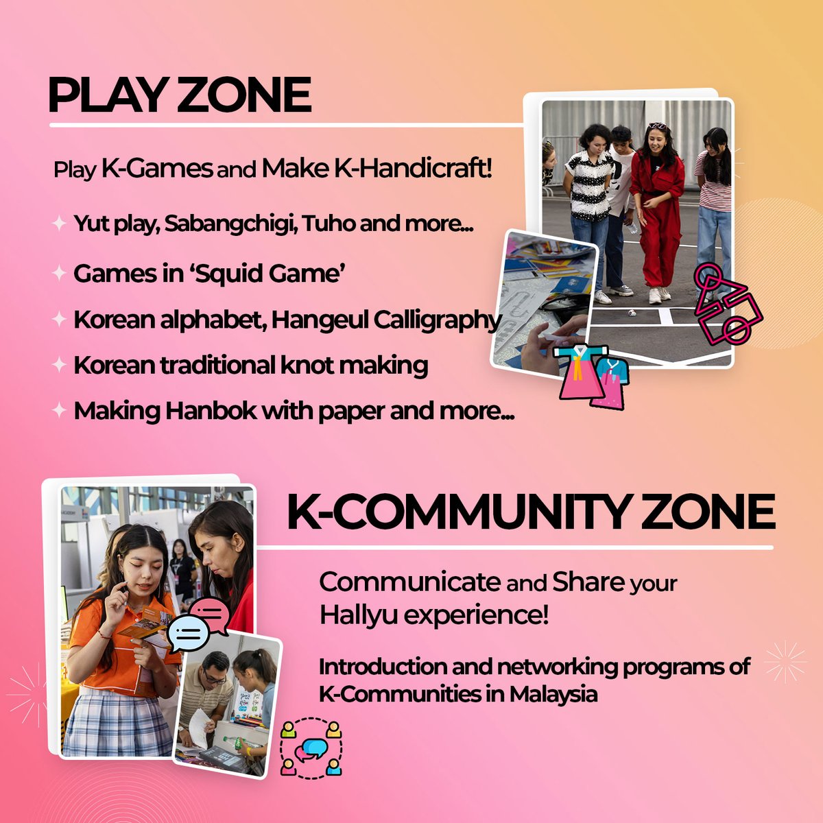 ✨MOKKOJI SQUARE✨

Enjoy K-Lifestyle and Culture at MOKKOJI SQURE.

📌OPENING HOURS
12 NOV : 10AM – 6PM(MYT)
13 NOV : 10AM – 4PM(MYT)

⭐COME N JOY, MOKKOJI

#MOKKOJIKOREA #KOFICE
#Klifestyle #Kculture
#Malaysia
