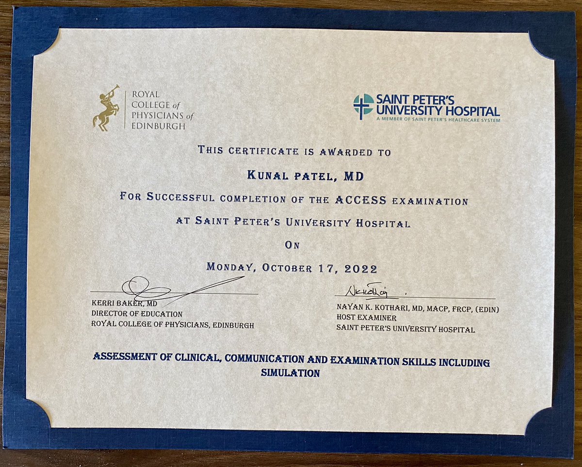 KunalPatel_MD's tweet photo. Participated in ACCESS examination from Royal College of Physicians of Edinburgh &amp; Society of Bedside Medicine at @SPUHIMresidents. Big shout out to Dr. Kothari, @nayankothari8 for bringing them to us.#ClinicalStrength #BedsideMedicine #ResidentsInTraining #RCPESymposium @RCPEdin https://t.co/UmOcuBfui4