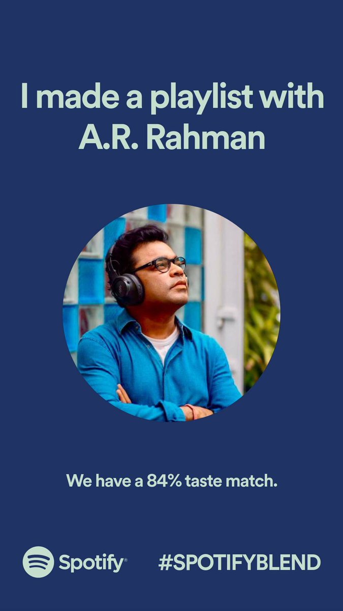 iam_deepakrish's tweet photo. @arrahman @Spotify @spotifyindia Blend https://t.co/U2LzTWcrWY