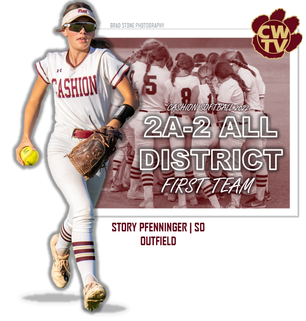 TvCashion's tweet photo. 2022 SOFTBALL 2A-2 ALL DISTRICT TEAM
STORY PFENNINGER | SO | OUTFIELD
FIRST TEAM https://t.co/wIXSxi4HMV
