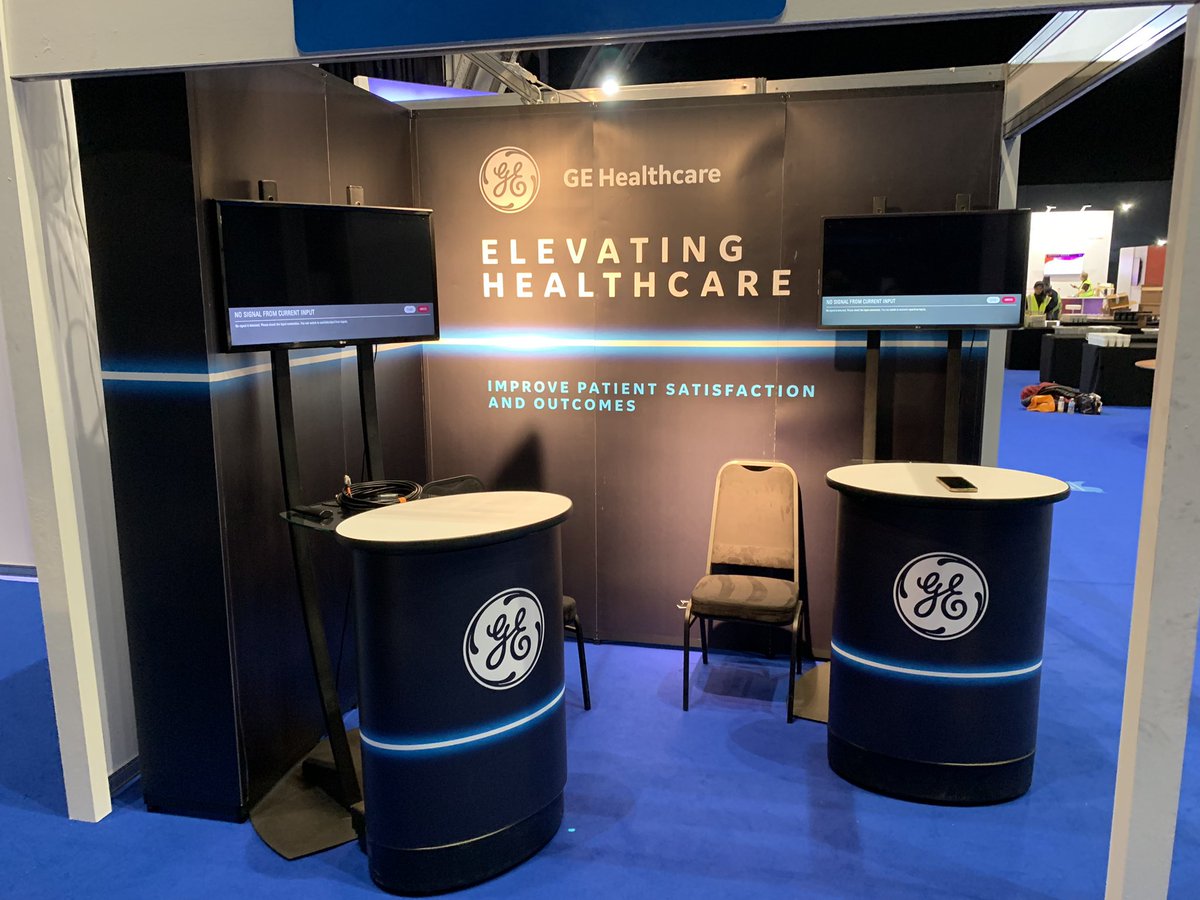 ChrisLawmanGE's tweet photo. All set to demonstrate our new exciting wearable technology to help improve patient safety. 70% of patients are unmonitored in hospitals. We can help!!  #gehealthcare #HSJpatientsafety  Find us on stand 11. https://t.co/Vad7DtTbgN