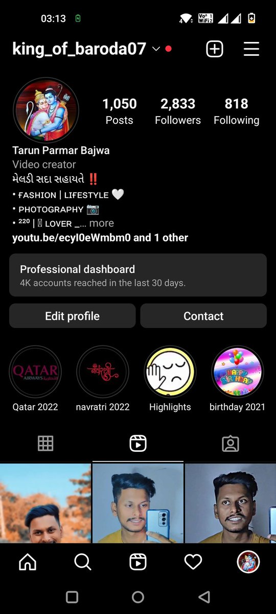 Tarunparmar07's tweet photo. @instagram dear Instagram my account 2833  followers novels no like please my account verification like and follow and viral reels @king_of_baroda07 my Instagram account please support Instagram team thank you https://t.co/GL2GVYJUl5