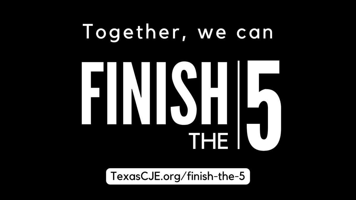 Today, we’re launching a new campaign. And it couldn’t be more urgent.

We’re launching the #FinishThe5 campaign to tell leaders enough is enough: it’s time to close Texas’s 5 youth prisons and invest in kids, not in further harm. texascje.org/finish-the-5