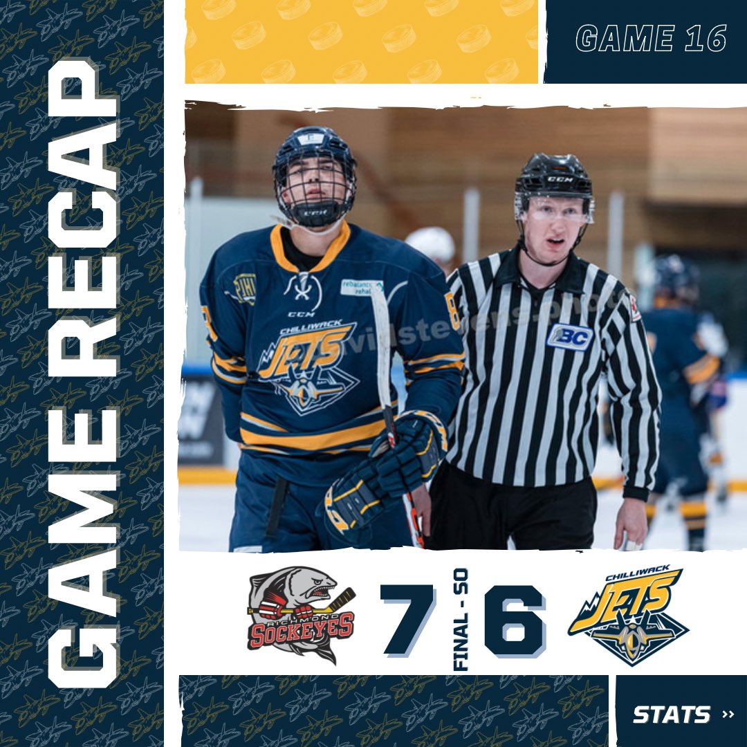 ChilliwackJets's tweet photo. Sockeyes win in a Shootout.. π©οΈ
π¨ Baldwin (2), Rizzi, Feaver, Metastasio, Williamson
π Metcalfe (2), Foster, Baldwin, Williamson, Bryce, Rizzi, Walia, Adriano, Dornan, Pankiw
Shots 39 CHWK to 40 RICH
#backtobasics #headinghome #timetorefuel #letsgojets #pjhl #jetsdowned https://t.co/WoqQJZaI05