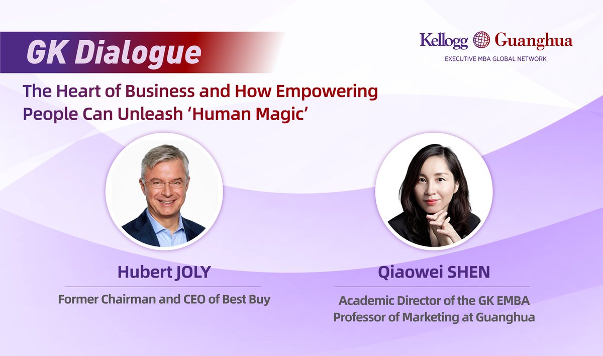 GK_EMBA's tweet photo. How can leaders reshape the business world with “purpose” and “people” at its center? To explore this topic, we are delighted to invite Hubert Joly, former  CEO of Best Buy, for a GK Dialogue on Oct 25, 19:30 GMT+8.

Event registration details: https://t.co/1VIlcOUfbU https://t.co/Mxs7iqdP7Z