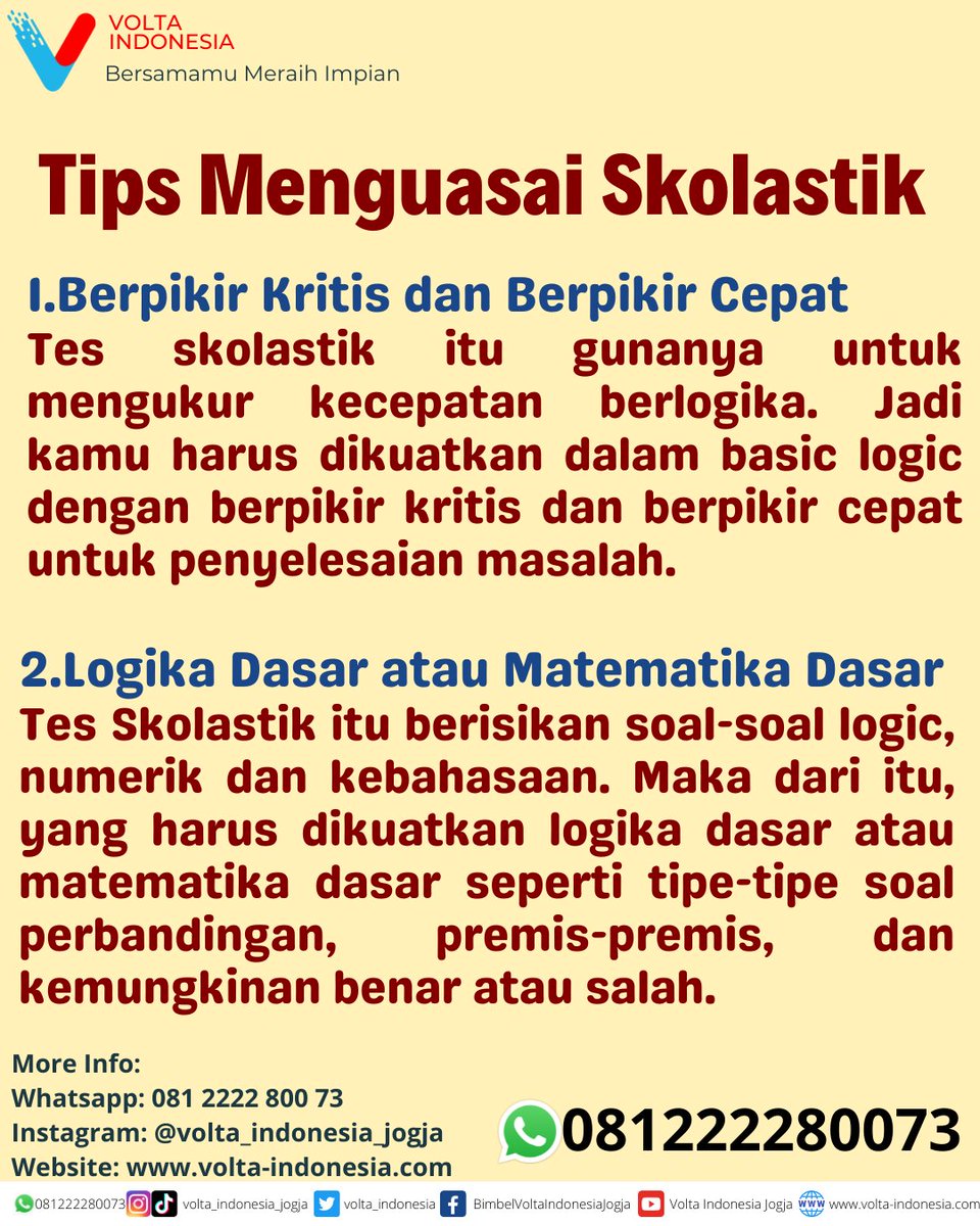 volta_indonesia's tweet photo. Mau masuk kedokteran tapi masih bingung tes skolastik?
Yuk gabung BIMBEL VOLTA INDONESIA saja... Bimbel Volta Indonesia udah menggunakan skema terbaru loh, tentunya belajar tentang materi skolastik 😉
#voltaindonesia #bersamamumeraihimpian #3SMA #gapyear #kedokteran #bimbeljogja https://t.co/Wlz8M7vm1h