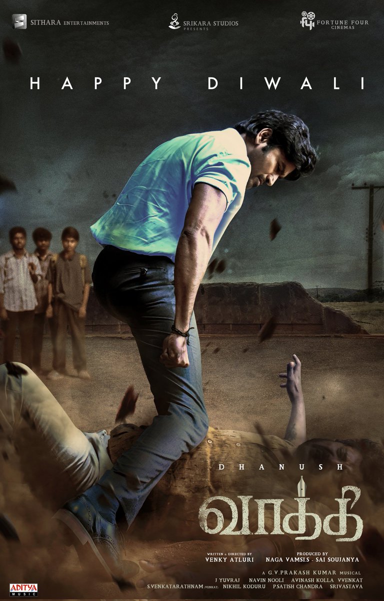 Muni2019's tweet photo. #Vaathi / #SIRMovie Team Wishes Diwali With a New Poster @dhanushkraja 🤩🔥 https://t.co/u4KaEFekdw