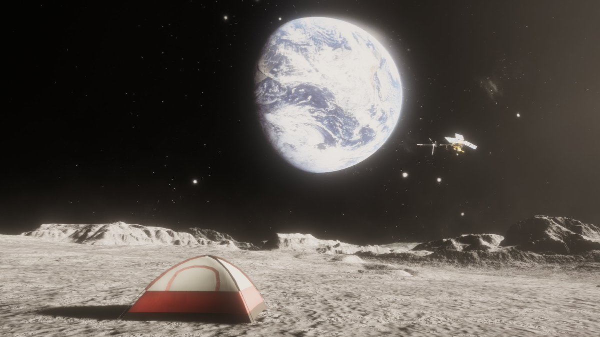 7Spotman's tweet photo. Camping on the Moon.
World: Moon By Noa-
#VRChat_world紹介 #VRChat https://t.co/k67rNZtcV7