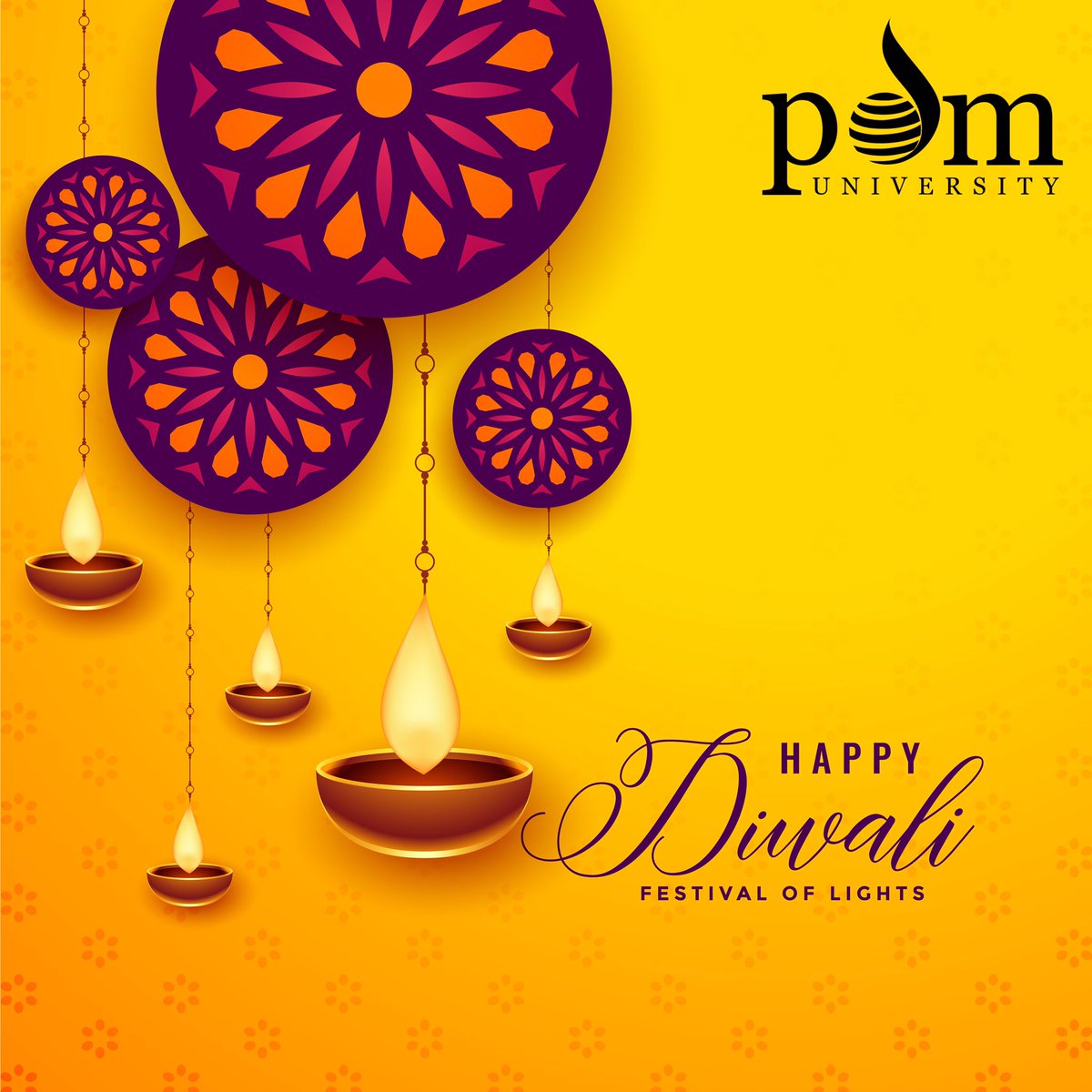 pdmuniversity's tweet photo. PDM University wishes you all a very Happy #Diwali https://t.co/CnsNG49E3f