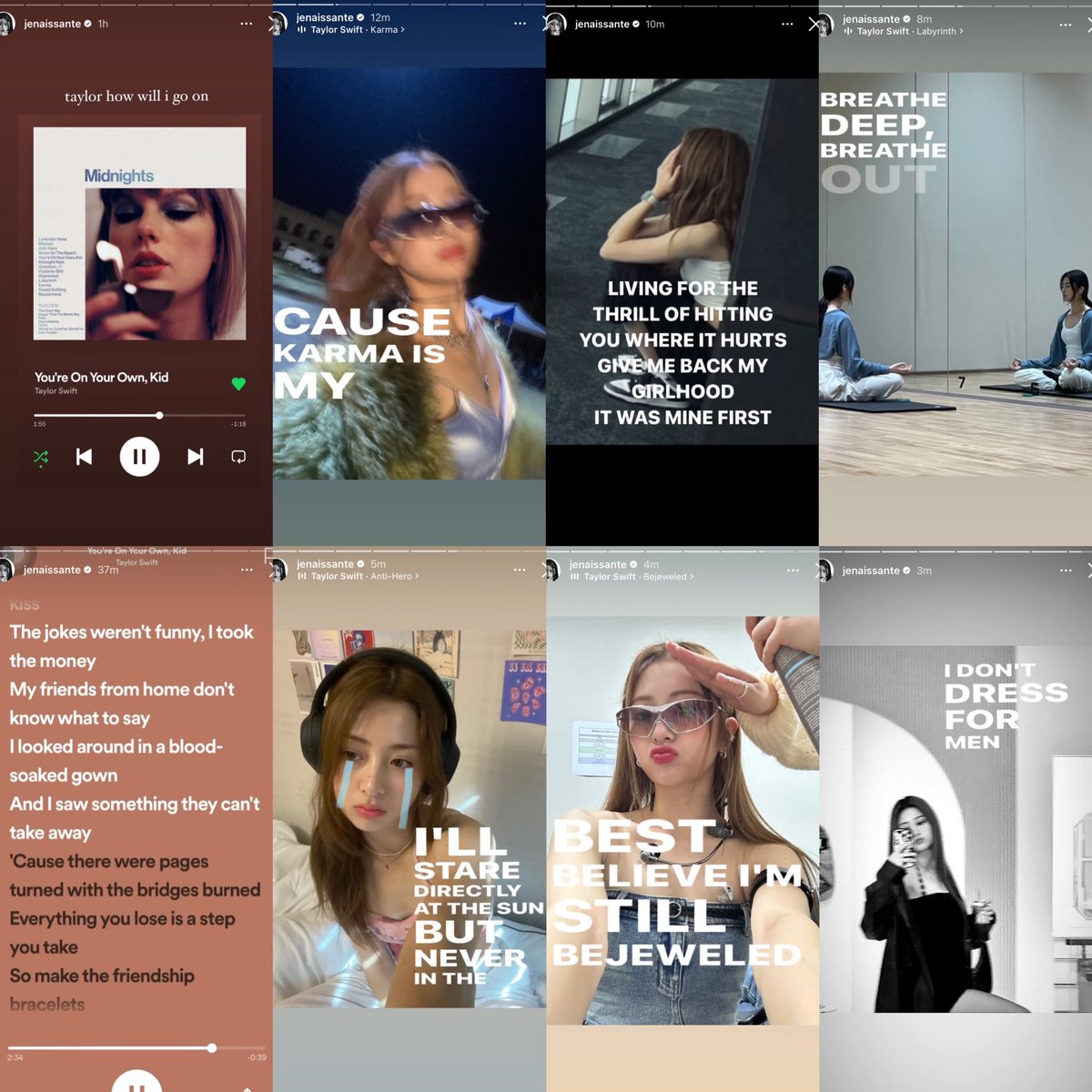 chaewiz's tweet image. one thing about yunjin she’s gonna let u know she’s a real swiftie JENWKSKKS😭😭😭