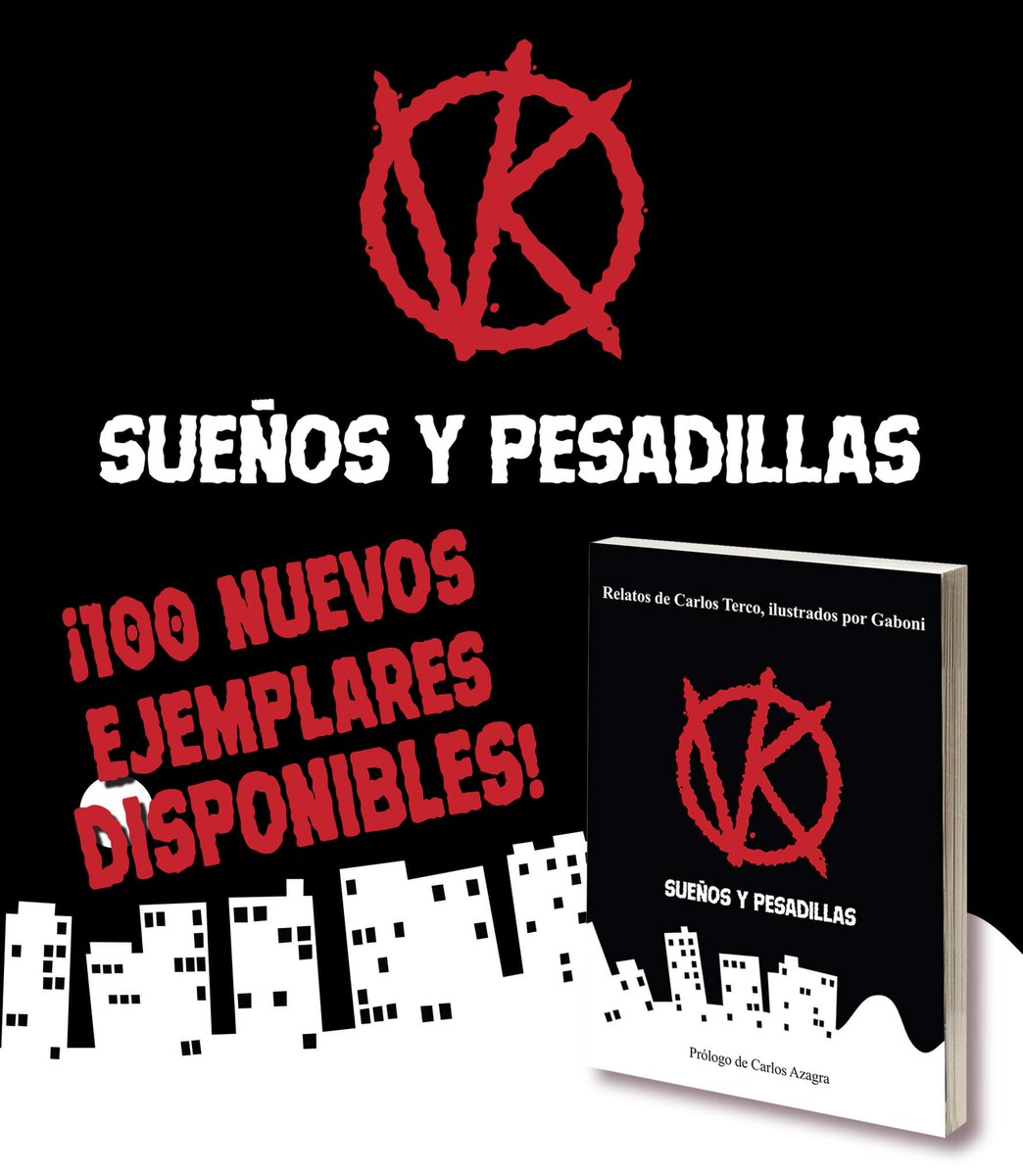 Nuestro cantante, Carlos, editó éste libro de relatos hace un tiempo y ya van unas cuantas reediciones.
Si te interesa conseguirlo escribe mensaje privado a <a href="/carlos_terco/">Carlos Terco</a> o a ésta misma cuenta.
VK SUEÑOS Y PESADILLAS