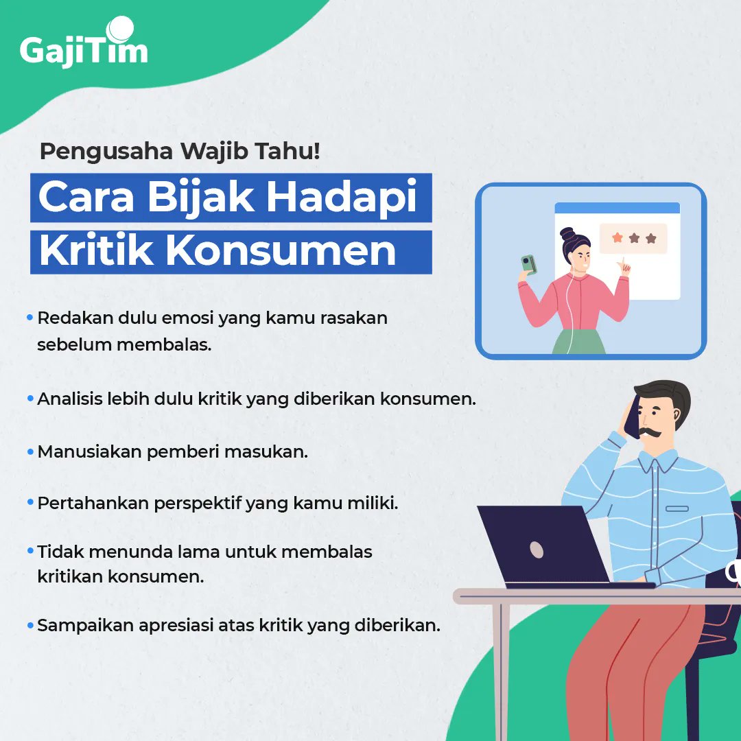 Cara melayani pelanggan termasuk bagaimana menghadapi kritik mereka, jadi salah satu faktor penting yang harus dipikirkan oleh pengusaha. Pasalnya, pelangganlah yang membuat produk kita laris dan usaha bisa terus berkembang.
