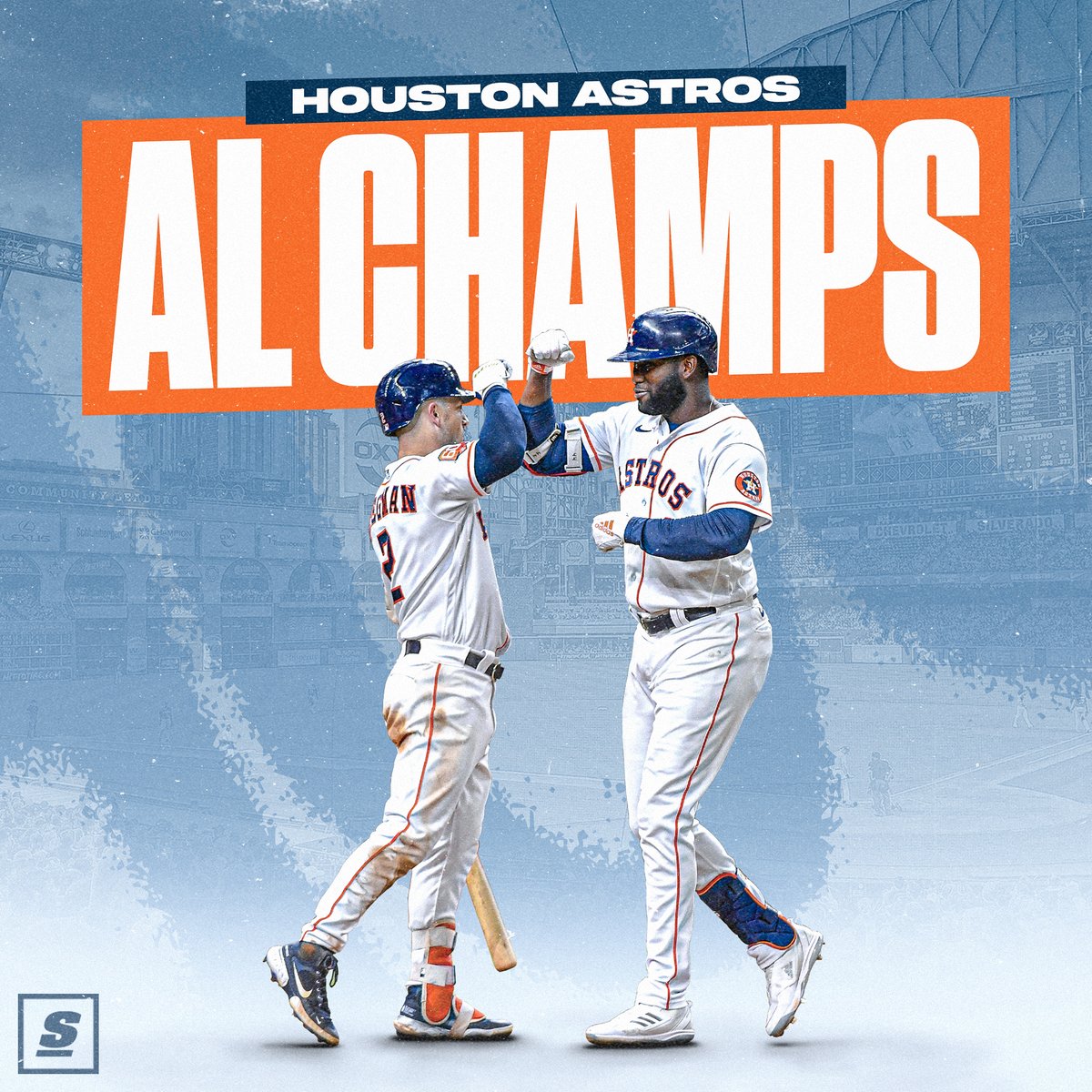 theScore's tweet photo. START SPREADING THE NEWS, THE HOUSTON ASTROS ARE GOING TO THE WORLD SERIES! 🧹 https://t.co/cPAFYyaDWv