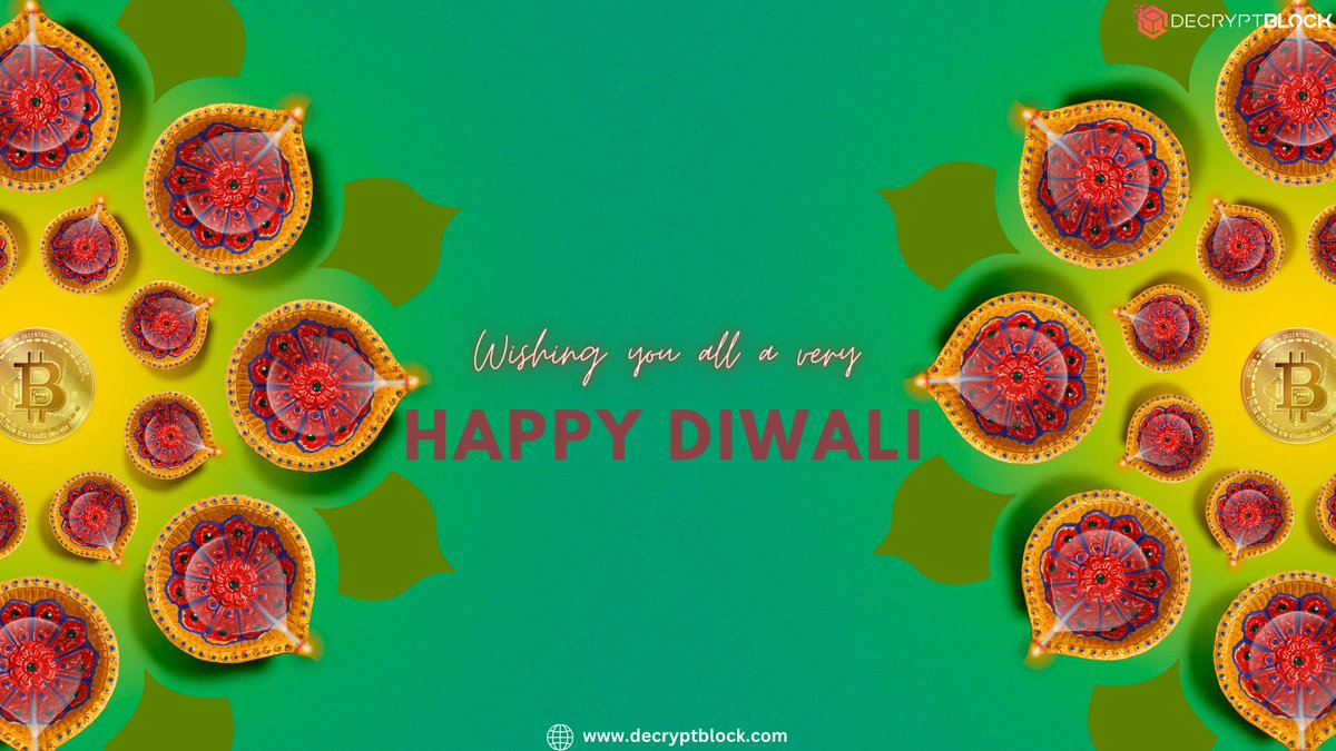 DecryptBlock's tweet photo. ✨It’s time to celebrate the festival of lights!✨
As you gear up for Diwali, @DecryptBlock hopes that your home and hearts are filled with happiness and joy🌸. May we all grow together and achieve new heights of success with our hard work and dedication. 🚀

🪔 Happy Diwali! 🪔 https://t.co/L3ORPLpIbJ