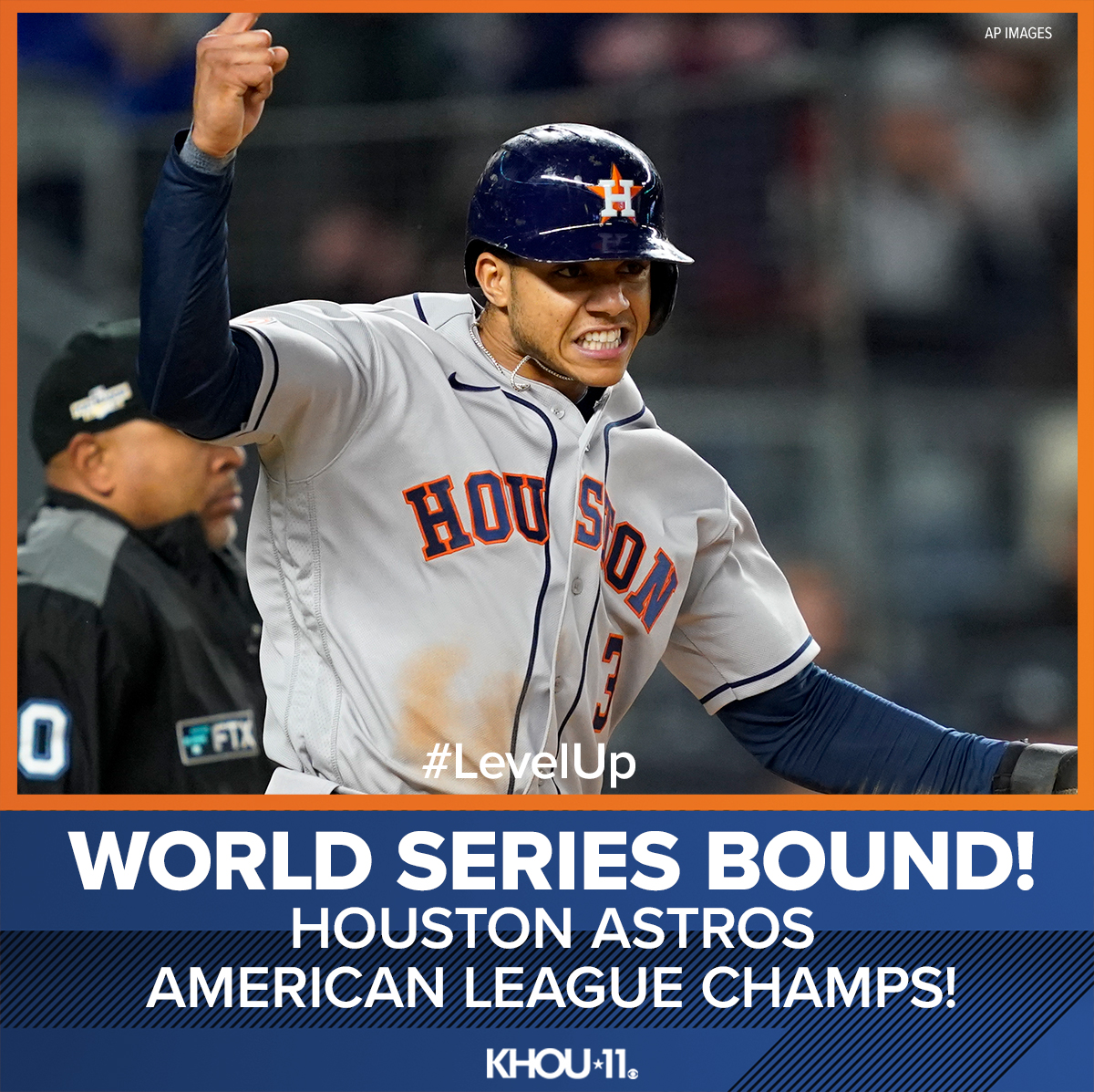 ASTROS WIN!!! ⚾🔥 The Houston #Astros have completed a four-game sweep of the New York Yankees and advance to the WORLD SERIES for the second straight year!   #LevelUp #Astros  khou.com/article/sports…