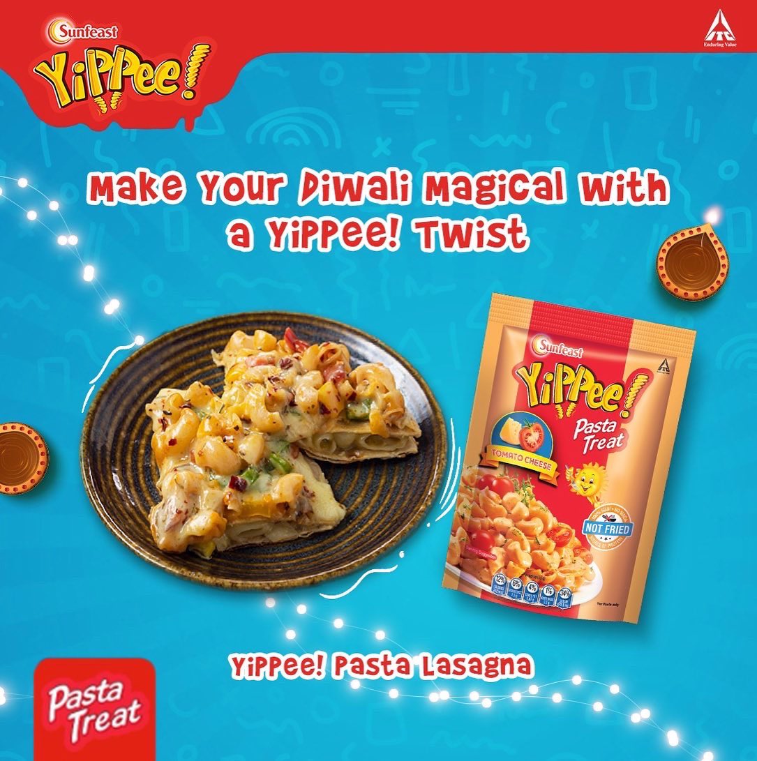 This #Diwali, make your guests go YiPPee! Welcome the festive celebrations with the flavours of Sunfeast YiPPee! Noodles - visit the ‘recipe’ section at sunfeastyippee.com #YiPPeeNoodles #YiPPeePasta #SunfeastYiPPee #HappyDiwali #Diwali2022 #DiwaliTime #DiwaliSnacks