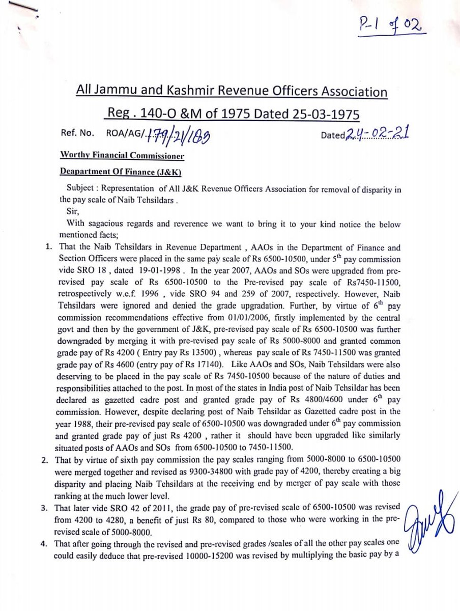 All J&K Revenue Officers Association (AJKROA) tweet media