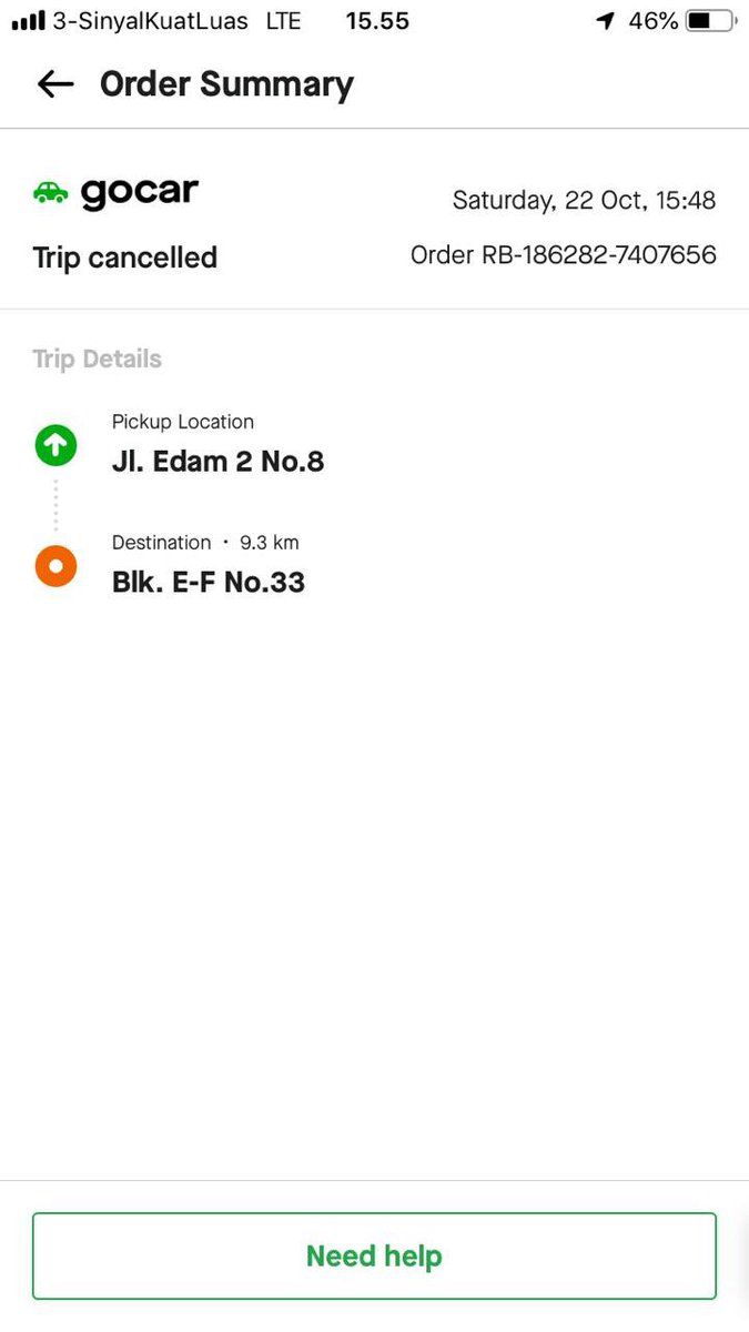 lesmanagus's tweet photo. @gojekindonesia @YLKI_ID kak, pesanan gocar saya hari sabtu lalu di cancel sistem gojek. Tetapi saldo sudah terdebet 2 kali dan belum di refund. Bisa tolong di tindaklajuti kendala saya? Karena blm ada tanggapan sm sekali dari pihak Gojek nya. Thanks. https://t.co/0tTTRYV6mc