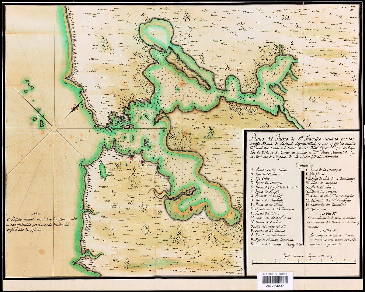 The Cañizares manuscript map: the first map of the San Francisco Bay (1776)

#maps #california #sanfrancisco