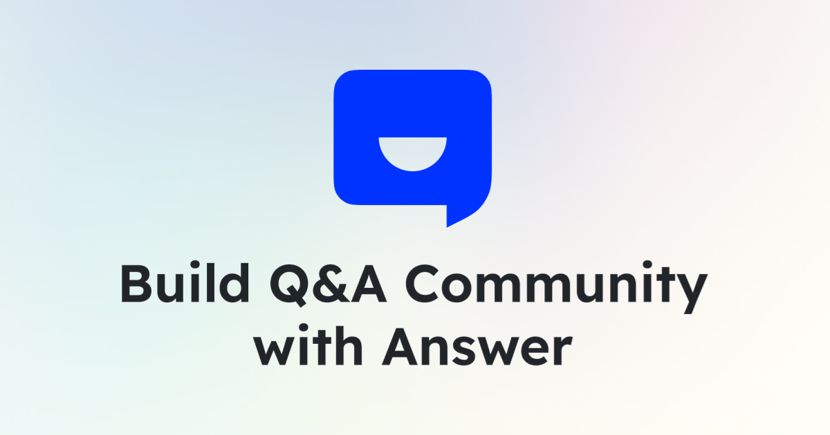 Answer.dev launch! An Open Source Q&amp;A Community Software.🥳🥳🥳If you like this project, please star 🌟 on GitHub.
{ by Answer.dev } from <a href="/hashnode/">Hashnode</a>

#community #forum #go #qa #opensource answerdev.hashnode.dev/answerdev-laun…