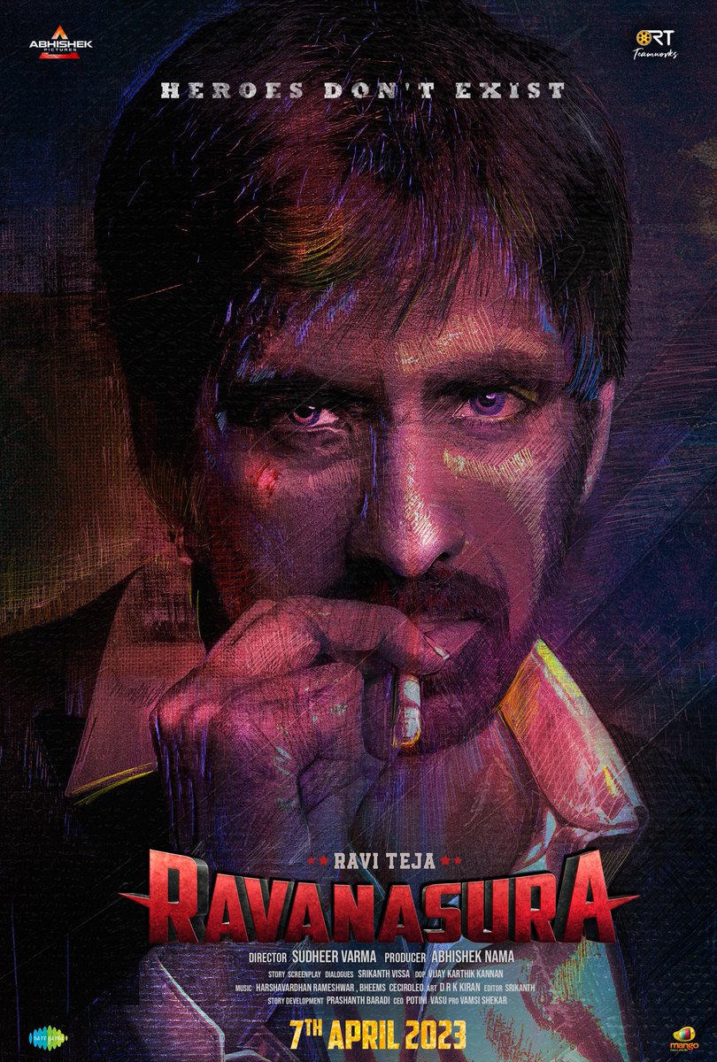 RaviTeja_offl's tweet photo. దీపావళి శుభాకాంక్షలు 😊

Welcoming you all to the exciting world of #RAVANASURA from April 7th 2023 ❤️

@iamSushanthA @sudheerkvarma @AbhishekPicture @SrikanthVissa @RTTeamWorks https://t.co/AKAzLuQZuR