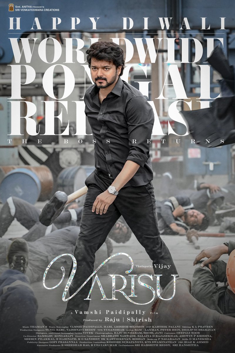 RamCinemas's tweet photo. The Man Arrives 😍
Diwali Never misses Thalapathy ♥️
#Varisu PONGAL RELEASE 🔥 https://t.co/sizWvI5SUN