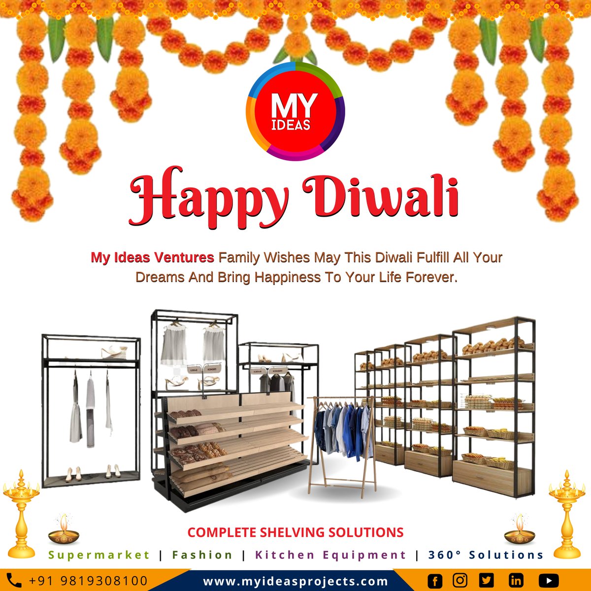 jay_myideas's tweet photo. Happy Diwali🪔✨🤗
My Ideas Ventures Family wishes may this diwali fulfill all your dreams and bring happiness to your life forever.
.
#myideas #myideasventures #myideasprojects #racks #shelving #happiness #fashionshelving #bakeryracks #vegetableracks #diwali2022  #happydiwali https://t.co/sY8wxFPP56